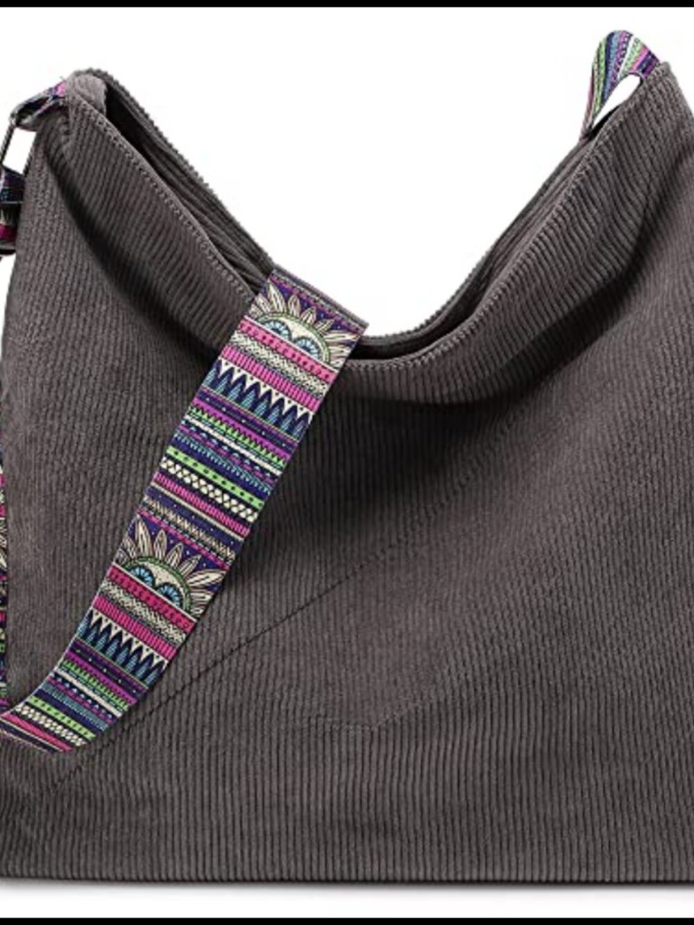 Corduroy Tote Bag Large Crossbody Hobo Handbag Shoulder Purse